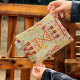 Antique Style Tatreez on Large Pouch | Palestinian Embroidery
