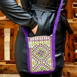 Palestinian Embroidery Cross Body Bag | Traditional Tatreez on Travel Bag