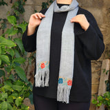 Palestinian Tatreez Scarf | Hand Embroidered in Palestine with Flowers