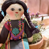 Handmade Palestinian Doll with Tatreez Thob and Hand Painted Face
