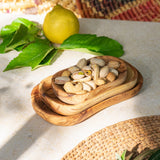 Small Olive Wood Serving Bowls - Set of 3 Wooden Tapas Dishes
