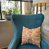 Antique Collection: Elegant Palestinian Olive Oil Green Colored Cushion Cover