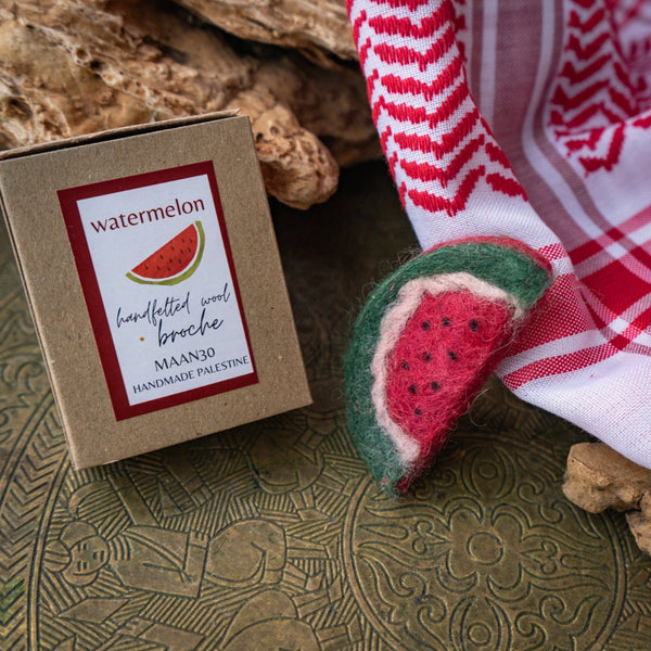 Hand Felted Wool Watermelon Broach | Handmade in Bethlehem