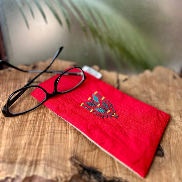 Palestinian Tatreez Eye Glass Case with Traditional Saya Back Handmade Palestine EU