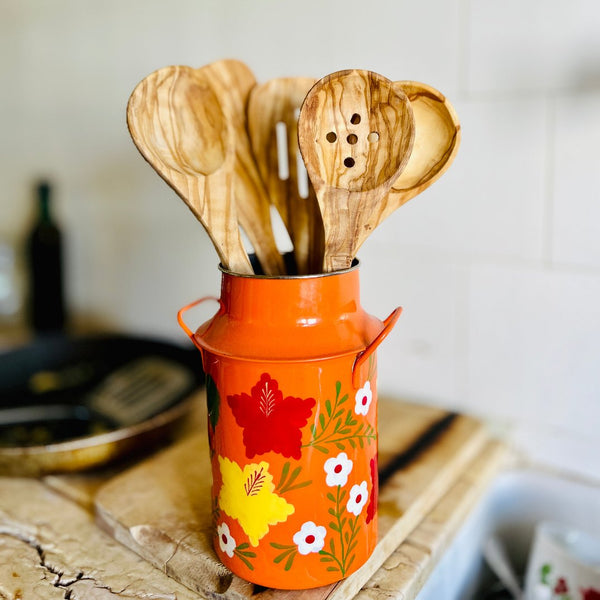 Limited Edition Set of 5 Olive Wood Spoons and Spatulas | Handcrafted from Palestine Handmade Palestine EU