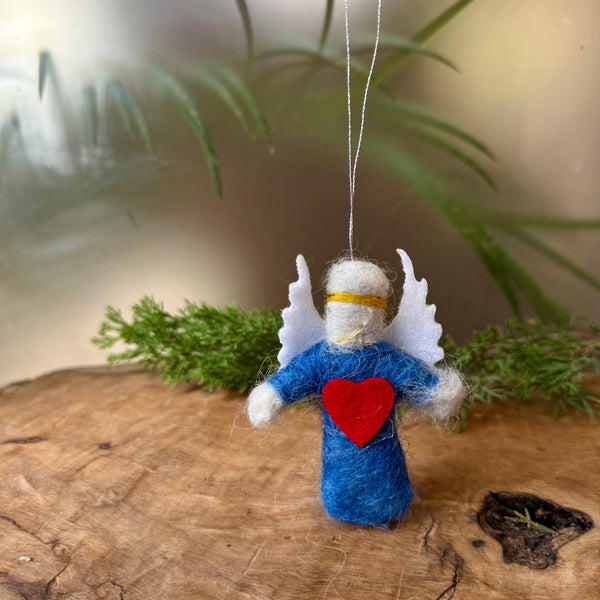 Handmade Angel Christmas Ornament from Felt Handmade Palestine EU