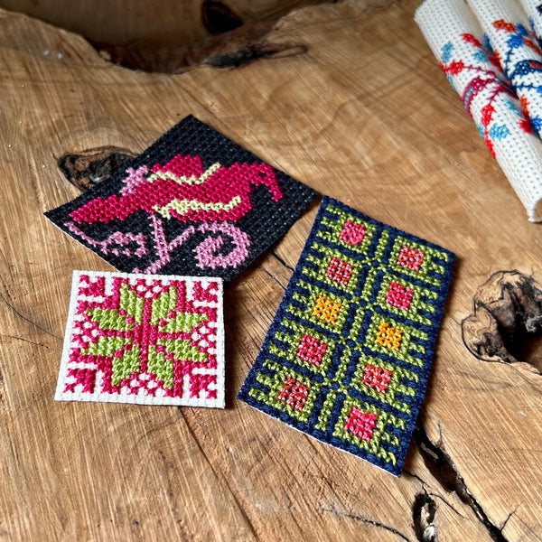 Palestinian Tatreez | Set of 3 Hand Embroidered Clothes and Bag Patches Handmade Palestine EU